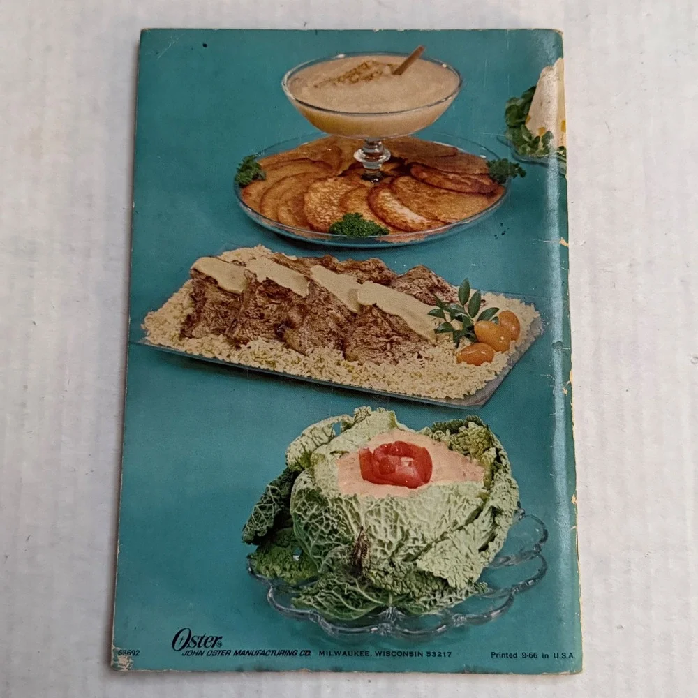 Vintage 1966 Osterizer Blender Cookbook Instruction Manual John Oster Mfg Co
